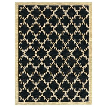 DYNAMIC RUGS Yazd Rectangular Rug- Black - 3 ft. 3 in. x 5 ft. 3 in. YA352816090